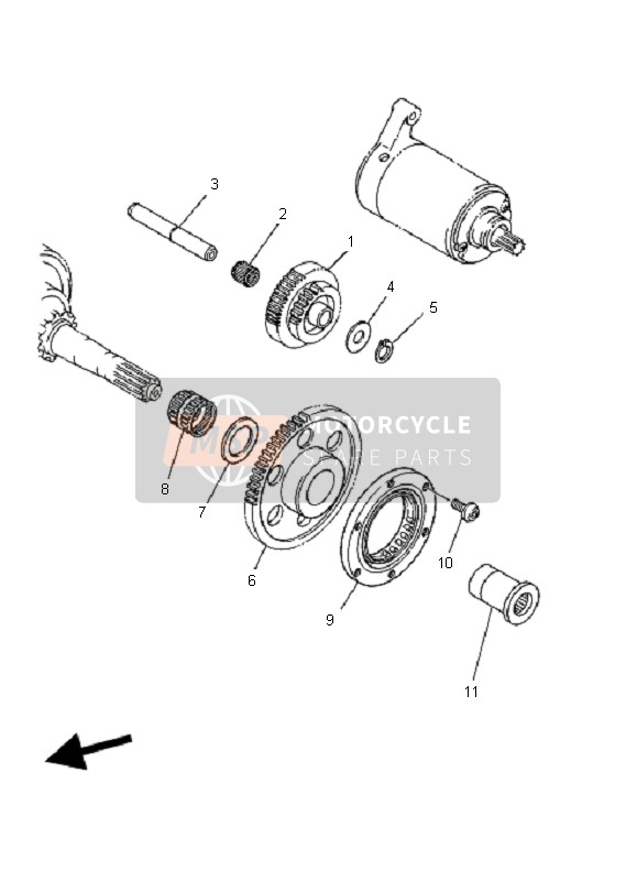 Yamaha YFM350R 2007 Starter Clutch for a 2007 Yamaha YFM350R