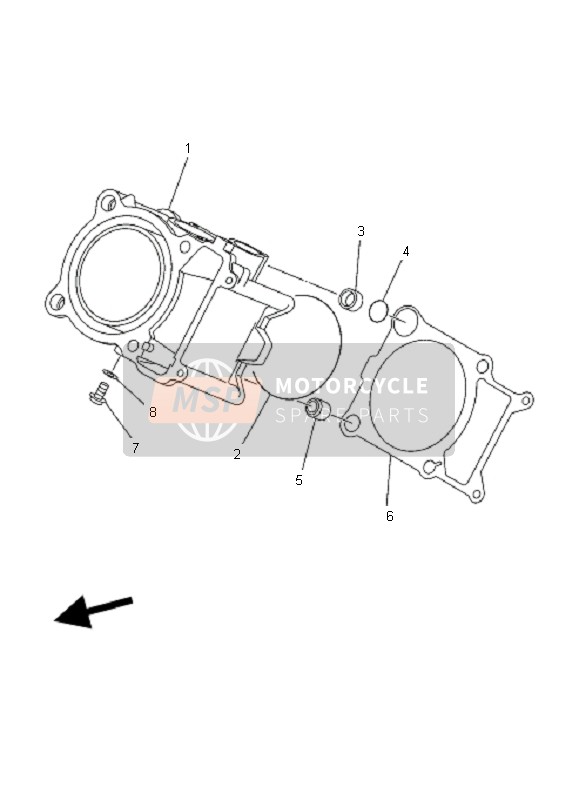 Yamaha YFM450F GRIZZLY 2007 Cilindro per un 2007 Yamaha YFM450F GRIZZLY