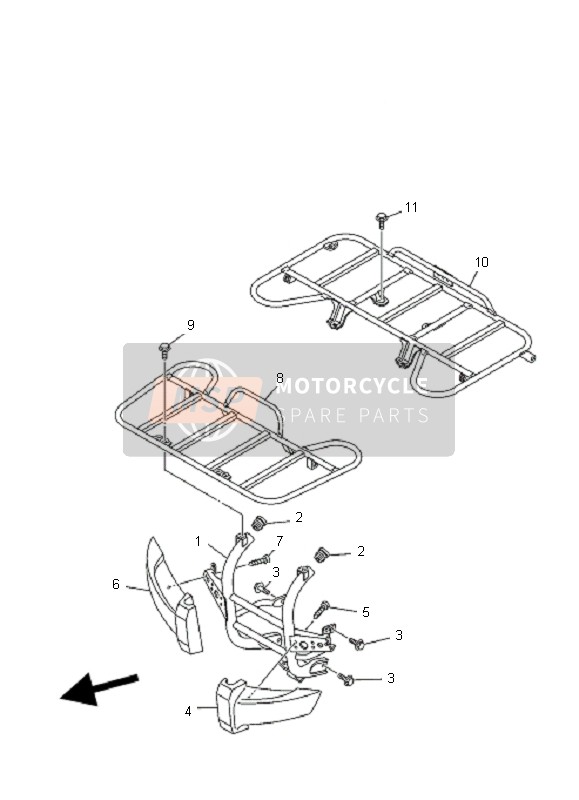 Yamaha YFM450F GRIZZLY 2007 SCHUTZVORRICHTUNG für ein 2007 Yamaha YFM450F GRIZZLY