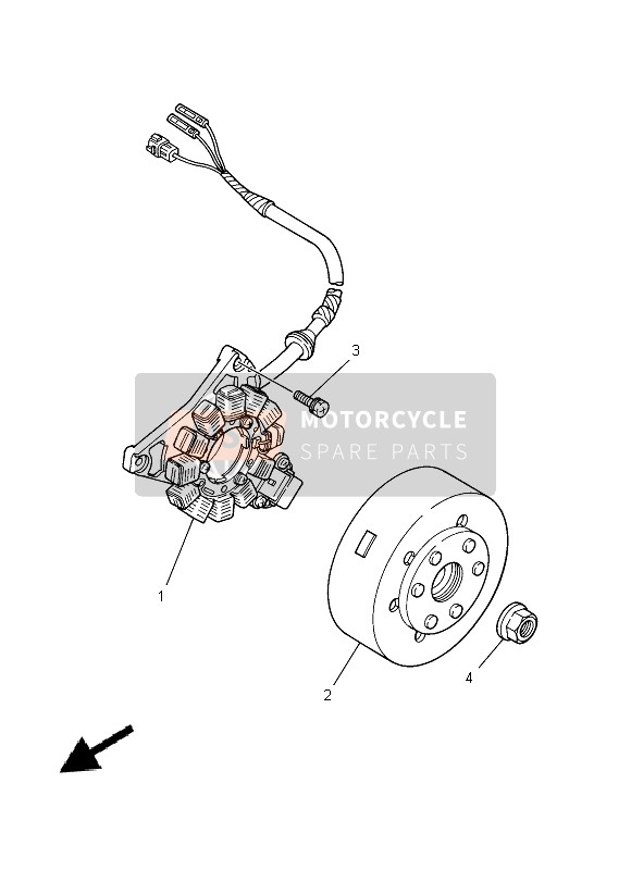 Yamaha YFZ350 BANCHEE 2011 GENERATOR für ein 2011 Yamaha YFZ350 BANCHEE