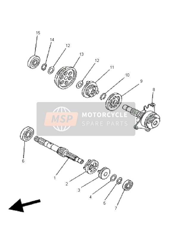 Yamaha YFM80 BADGER 2001 Transmission for a 2001 Yamaha YFM80 BADGER