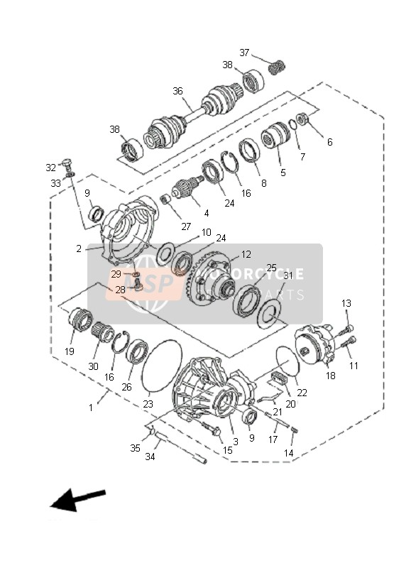 5KM678390100, Cupling                     Qr, Yamaha, 2