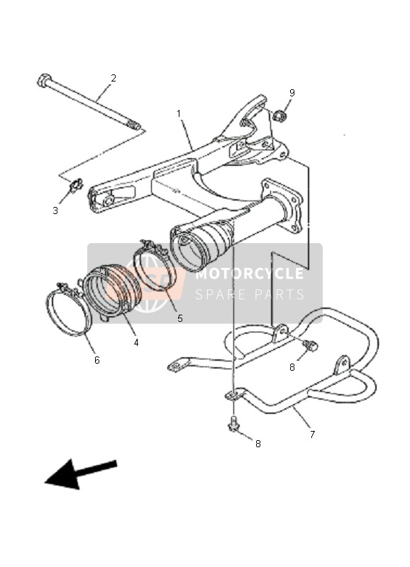 Yamaha YFM80 BADGER 2001 Rear Arm for a 2001 Yamaha YFM80 BADGER