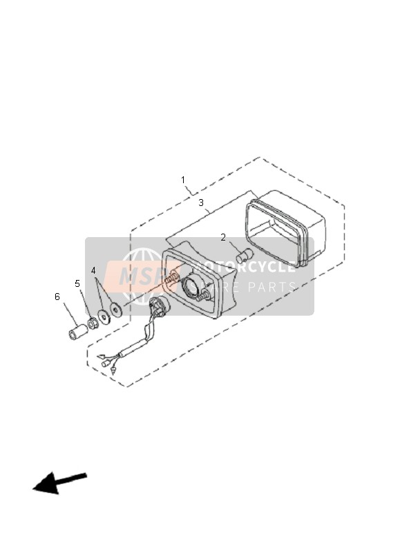 Yamaha YFM660F GRIZZLY 2007 RÜCKLICHT für ein 2007 Yamaha YFM660F GRIZZLY