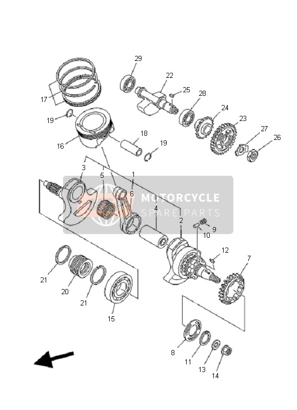 3B4115310000, Pignon,  Equilibrage, Yamaha, 0