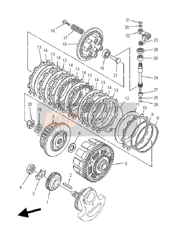 Yamaha YFM700R 2007 Clutch for a 2007 Yamaha YFM700R