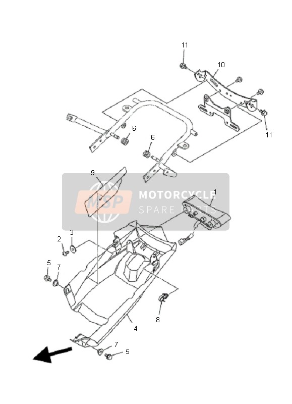 Yamaha YFM700R 2007 RÜCKLICHT 2 für ein 2007 Yamaha YFM700R