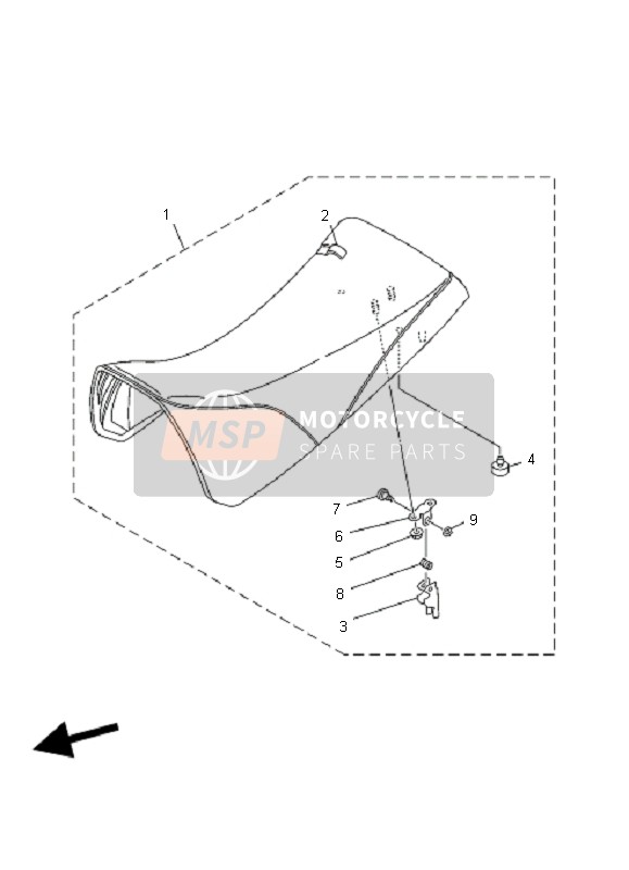 Yamaha YFS200 BLASTER 2007 Siège pour un 2007 Yamaha YFS200 BLASTER