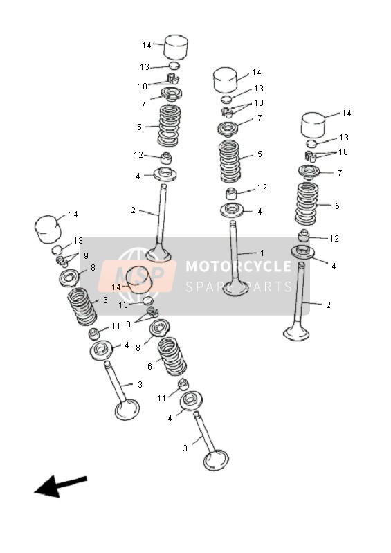 Yamaha YFZ450  2007 Soupape pour un 2007 Yamaha YFZ450 