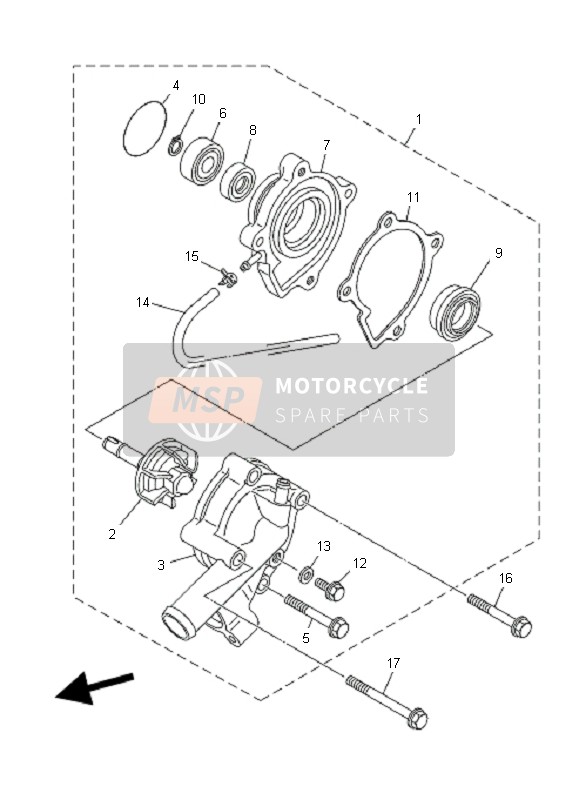 Yamaha YXR660F RHINO 2007 WASSERPUMPE für ein 2007 Yamaha YXR660F RHINO