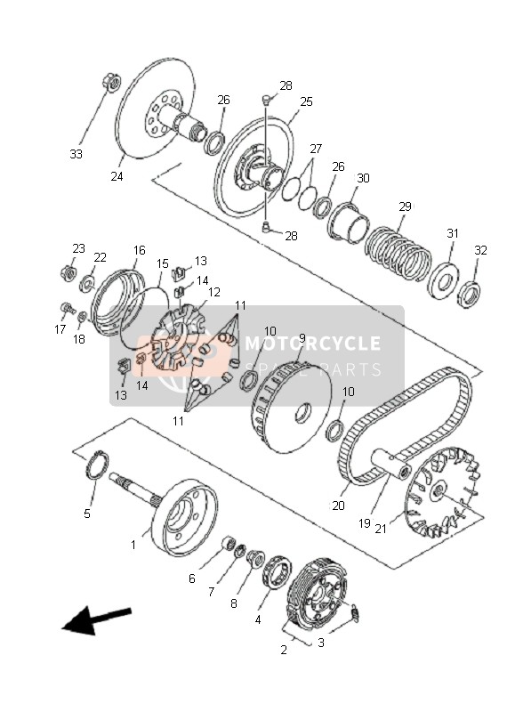 Yamaha YXR660F RHINO 2007 Clutch for a 2007 Yamaha YXR660F RHINO