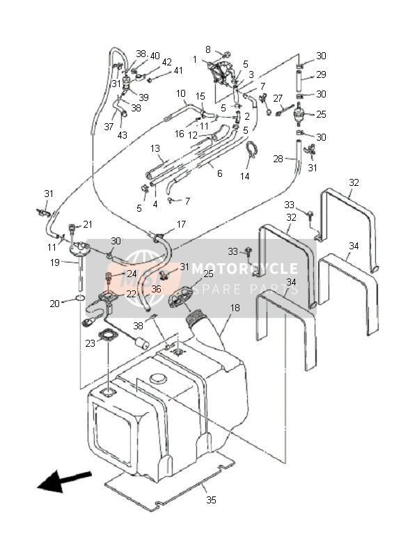 5UGF41570000, Stay, Benzinetank 1, Yamaha, 2