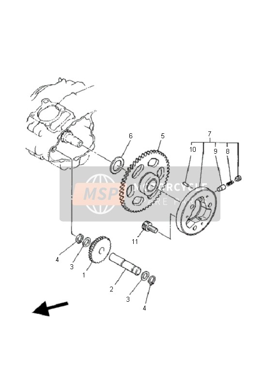 Yamaha YFM250 BEAR TRACKER 2x4 2001 Starter Clutch for a 2001 Yamaha YFM250 BEAR TRACKER 2x4