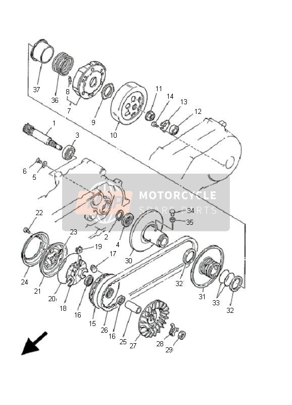 Yamaha YFM125 GRIZZLY 2008 Clutch for a 2008 Yamaha YFM125 GRIZZLY