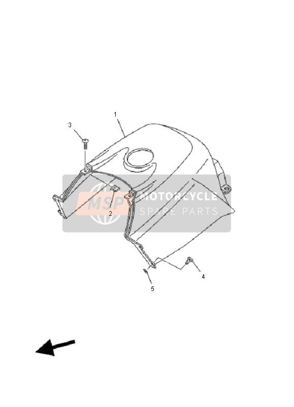 Yamaha YFM250 BEAR TRACKER 2x4 2001 Side Cover for a 2001 Yamaha YFM250 BEAR TRACKER 2x4