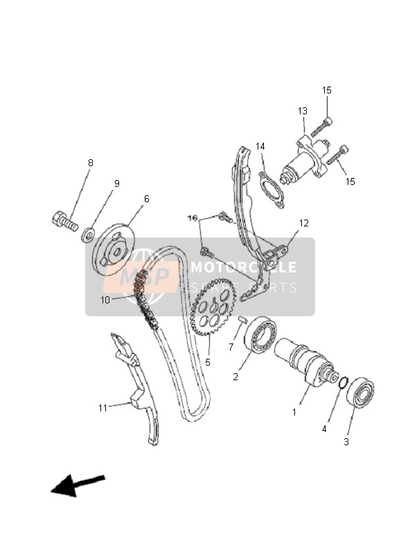 1S4121710000, Arbre A Cames 1, Yamaha, 0