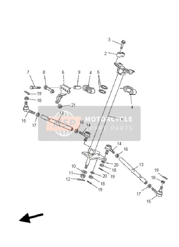 Yamaha YFM250R 2008 Steering for a 2008 Yamaha YFM250R