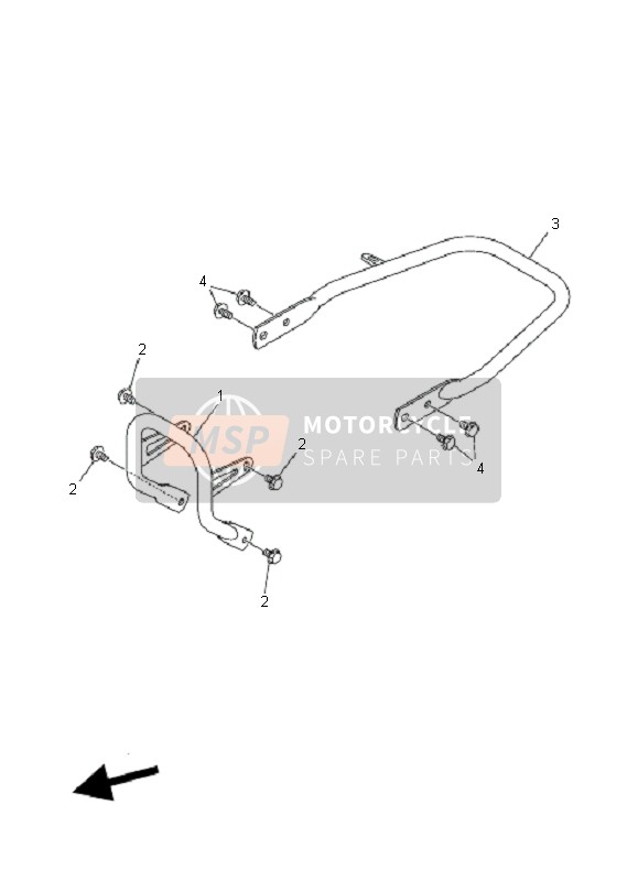 4D32845R00R4, Bar, Carry Rear, Yamaha, 0