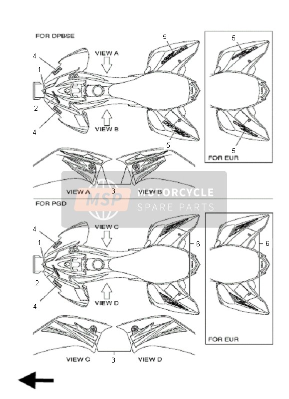 Yamaha YFM250R 2008 Grafica per un 2008 Yamaha YFM250R