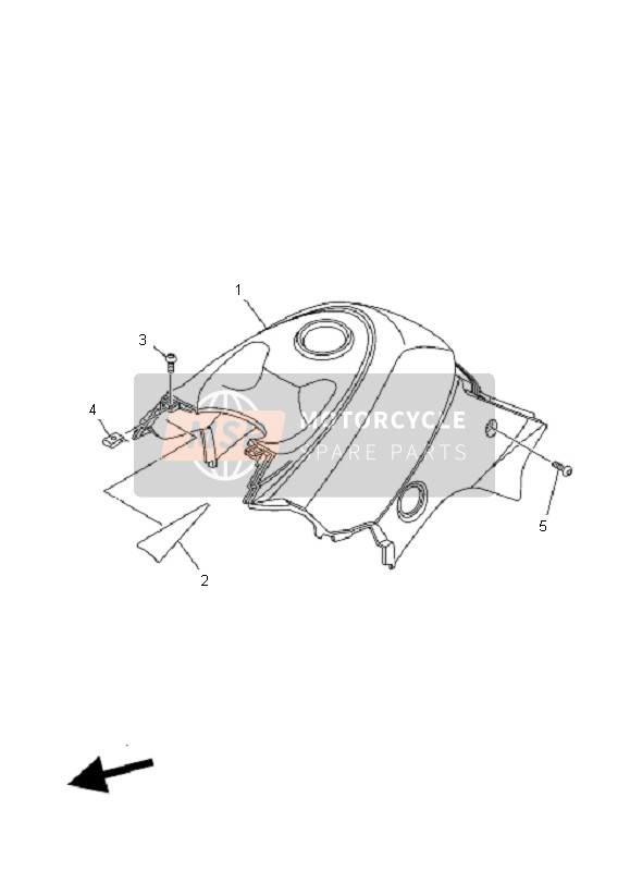 Yamaha YFM350 GRIZZLY 2x4 2008 Coperchio laterale per un 2008 Yamaha YFM350 GRIZZLY 2x4