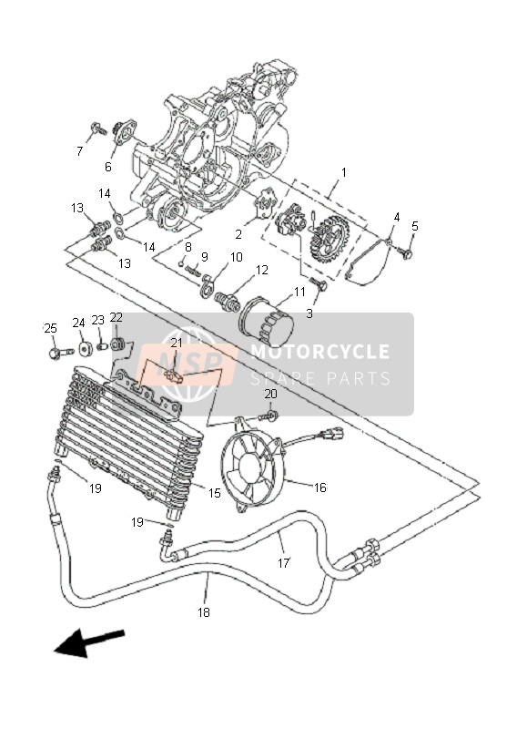 Yamaha YFM350X WOLVERINE 2X4 2008 Pompa dell'olio per un 2008 Yamaha YFM350X WOLVERINE 2X4