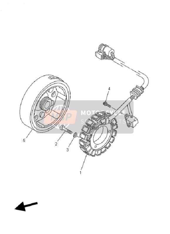 Yamaha YFM350X WOLVERINE 2X4 2008 Generator for a 2008 Yamaha YFM350X WOLVERINE 2X4