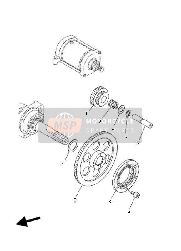 Yamaha YFM450FG GRIZZLY 4x4 2008 Inicio Embrague para un 2008 Yamaha YFM450FG GRIZZLY 4x4