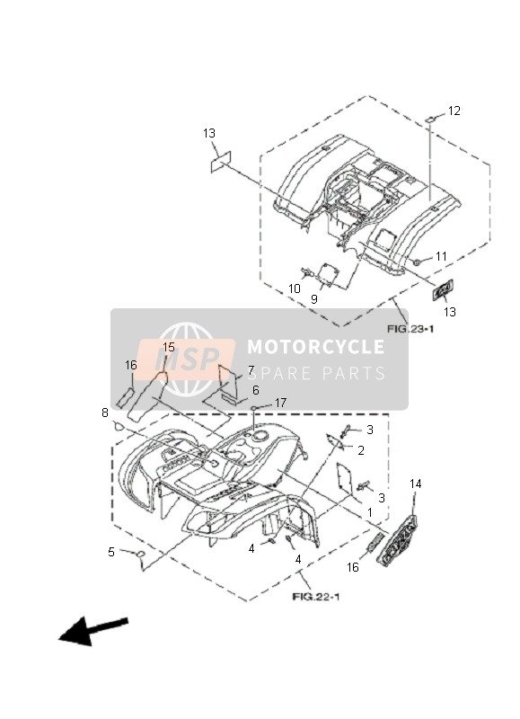 Yamaha YFM450FG GRIZZLY 4x4 2008 Emblema & Etiqueta 3 para un 2008 Yamaha YFM450FG GRIZZLY 4x4