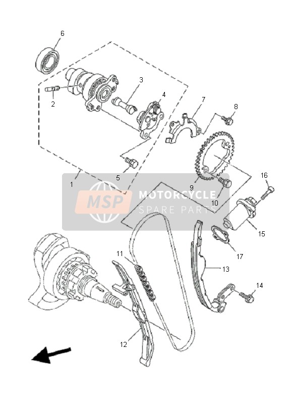 Yamaha YFM700F GRIZZLY EPS 2008 Camshaft & Chain for a 2008 Yamaha YFM700F GRIZZLY EPS