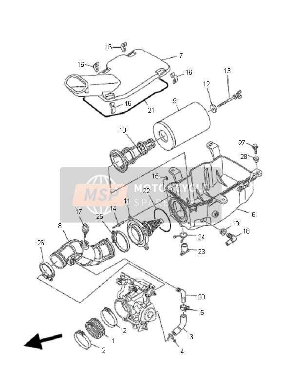 5VU858860000, Sensor, Air Temperature, Yamaha, 2