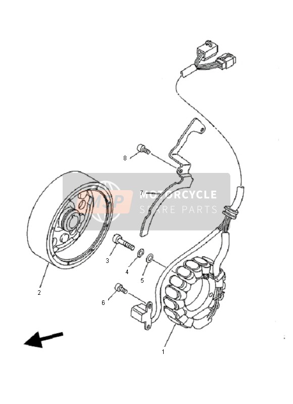 Yamaha YFM350FW WOLVERINE 4x4 2001 Generador para un 2001 Yamaha YFM350FW WOLVERINE 4x4