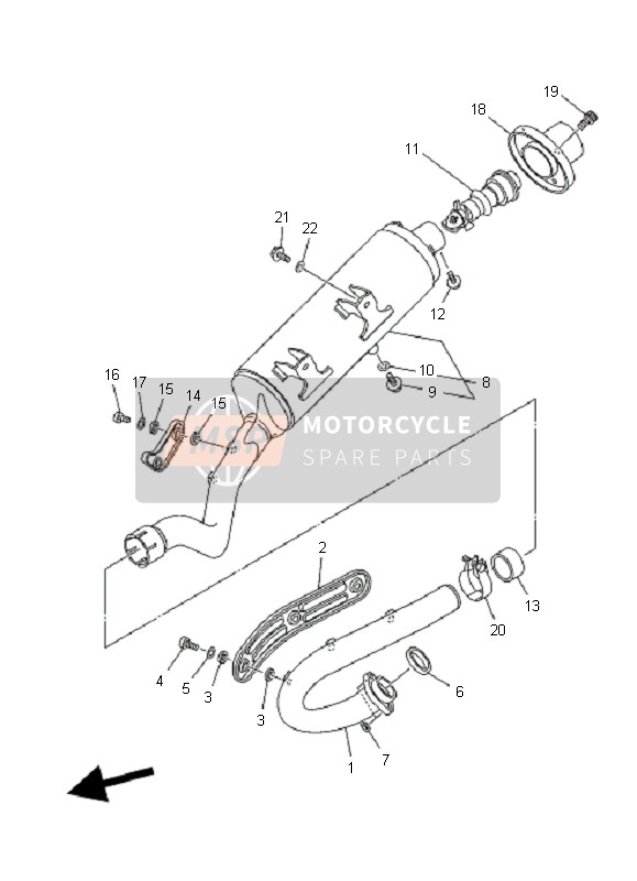 Yamaha YFZ450 SE 2008 Exhaust for a 2008 Yamaha YFZ450 SE