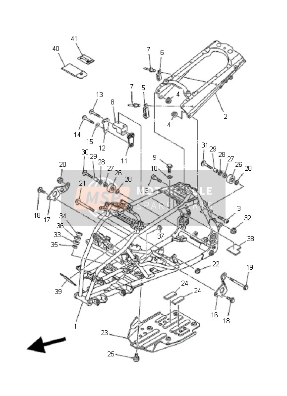 Yamaha YFZ450 SE 2008 Frame for a 2008 Yamaha YFZ450 SE