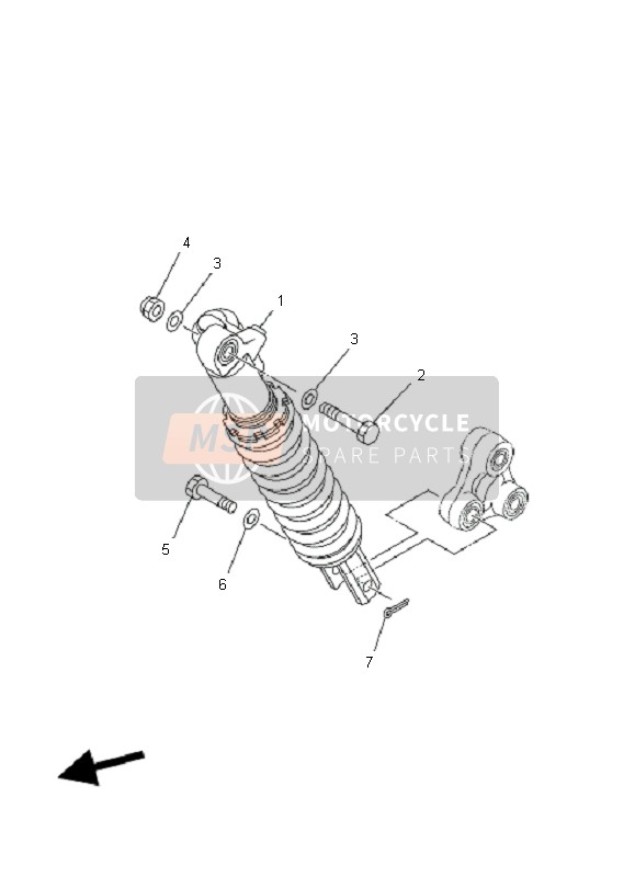 Yamaha YFZ450 SE 2008 Rear Suspension for a 2008 Yamaha YFZ450 SE