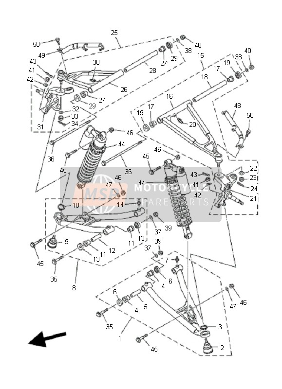 5TG235071100, Gamba Forcella Ant. (Sin), Yamaha, 0