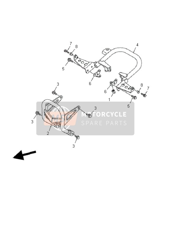 Yamaha YFZ450 SE 2008 SCHUTZVORRICHTUNG für ein 2008 Yamaha YFZ450 SE