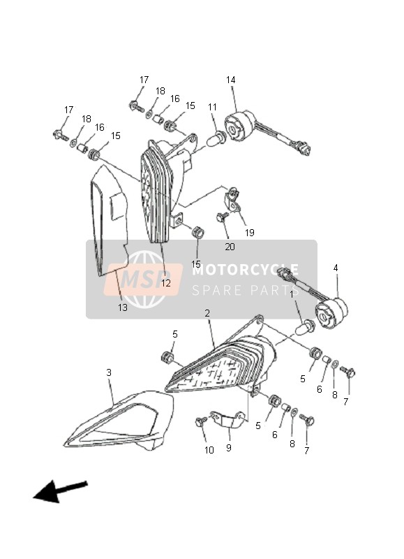 5TG843101200, Koplamp Eenheid Assy, Yamaha, 0