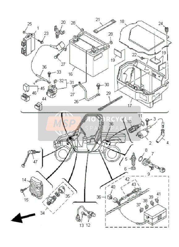 4XEF41450000, Damper, Side Cover, Yamaha, 2