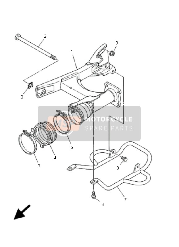 Yamaha YFM50R 2009 Rear Arm for a 2009 Yamaha YFM50R