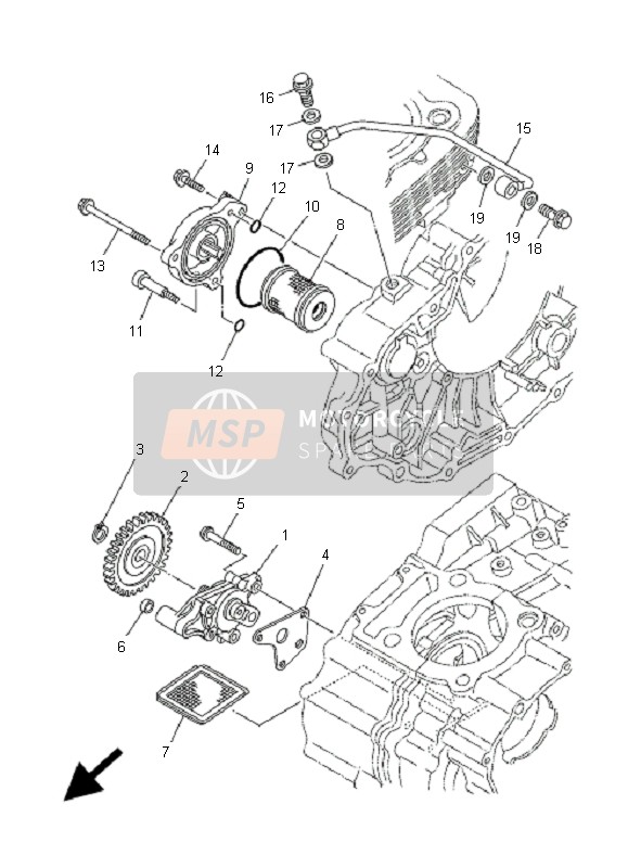 Yamaha YFM250R 2009 Oil Pump for a 2009 Yamaha YFM250R