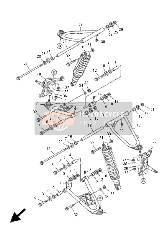 4D3233502000, Amortisseur, Yamaha, 0