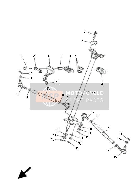 Yamaha YFM250R 2009 Steering for a 2009 Yamaha YFM250R