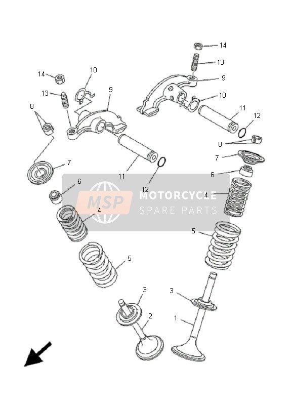 Yamaha YFM350 GRIZZLY 2x4 2009 Valve for a 2009 Yamaha YFM350 GRIZZLY 2x4