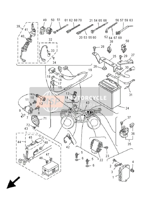 5WH825904000, Faisceau De Fils Com, Yamaha, 0