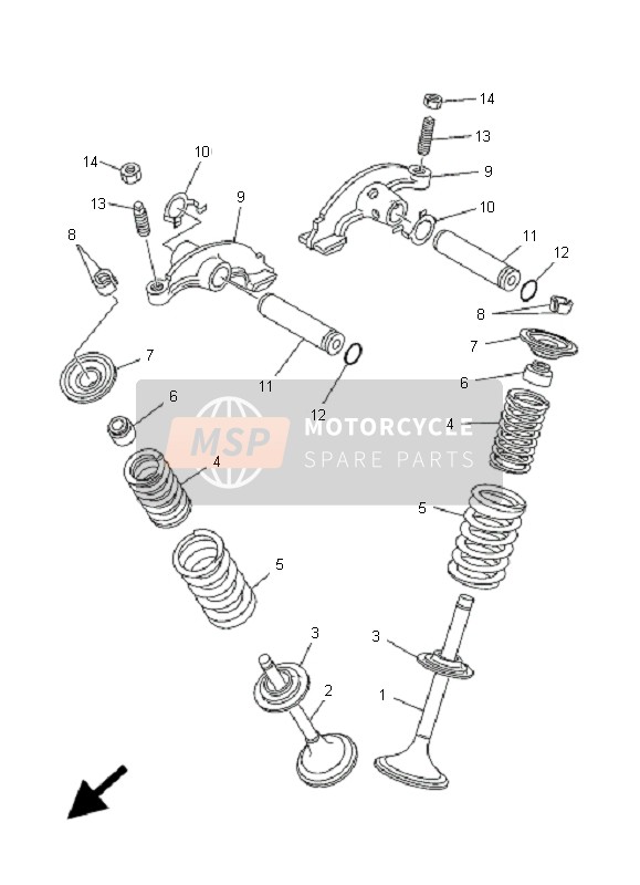 Yamaha YFM350X WOLVERINE 2X4 2009 Valve for a 2009 Yamaha YFM350X WOLVERINE 2X4