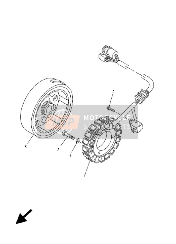 Yamaha YFM350F GRIZZLY IRS 4x4 2009 Generatore per un 2009 Yamaha YFM350F GRIZZLY IRS 4x4