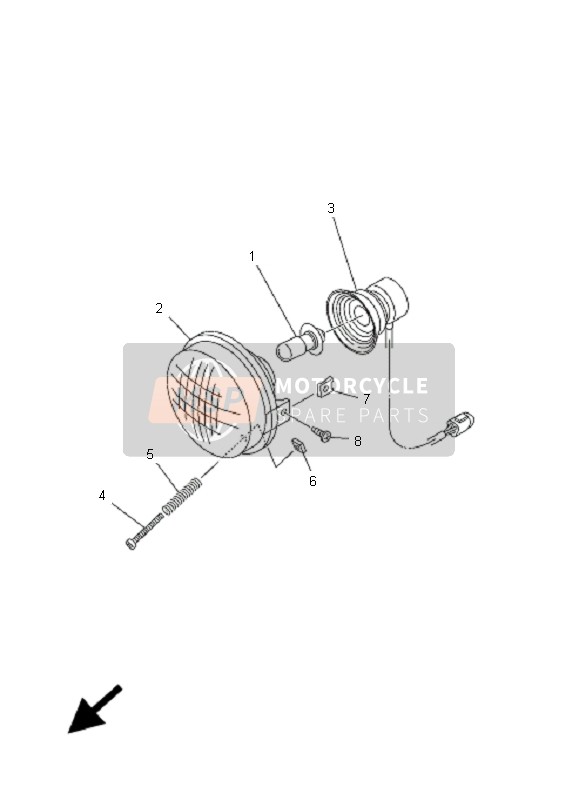 Yamaha YFM350F GRIZZLY IRS 4x4 2009 Koplamp voor een 2009 Yamaha YFM350F GRIZZLY IRS 4x4