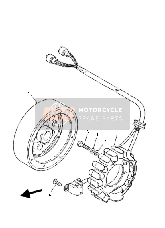 Yamaha YFM350X WARRIOR 2001 Generador para un 2001 Yamaha YFM350X WARRIOR