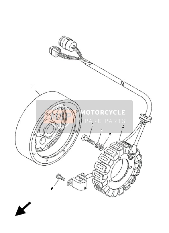 Yamaha YFM350R 2009 Generator for a 2009 Yamaha YFM350R