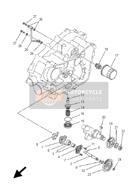 Yamaha YFM450F GRIZZLY 4x4 2009 ÖLPUMPE für ein 2009 Yamaha YFM450F GRIZZLY 4x4